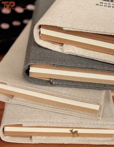 bìa sổ tay vải canvas