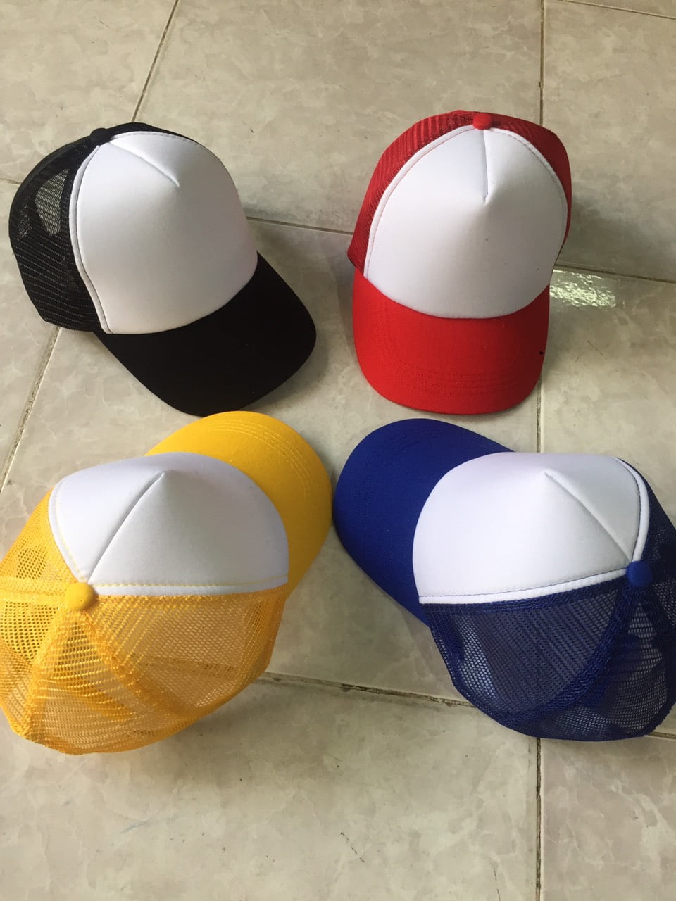Nón kết đồng phục phối lưới thoáng khí