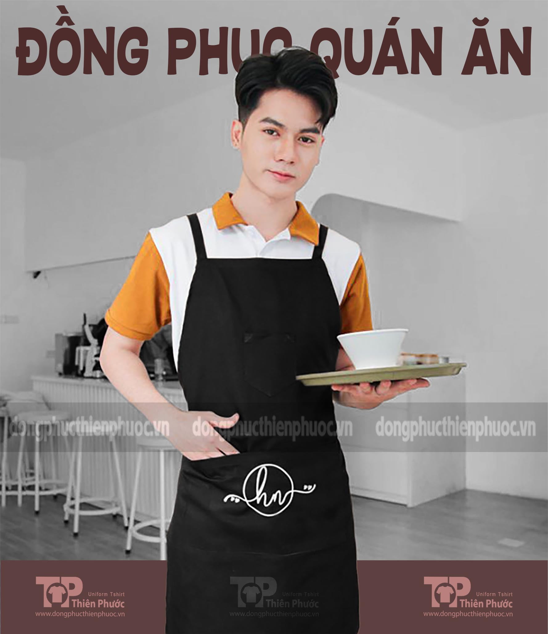 dong phuc quan an chuyen nghiep trang phoi vang bo