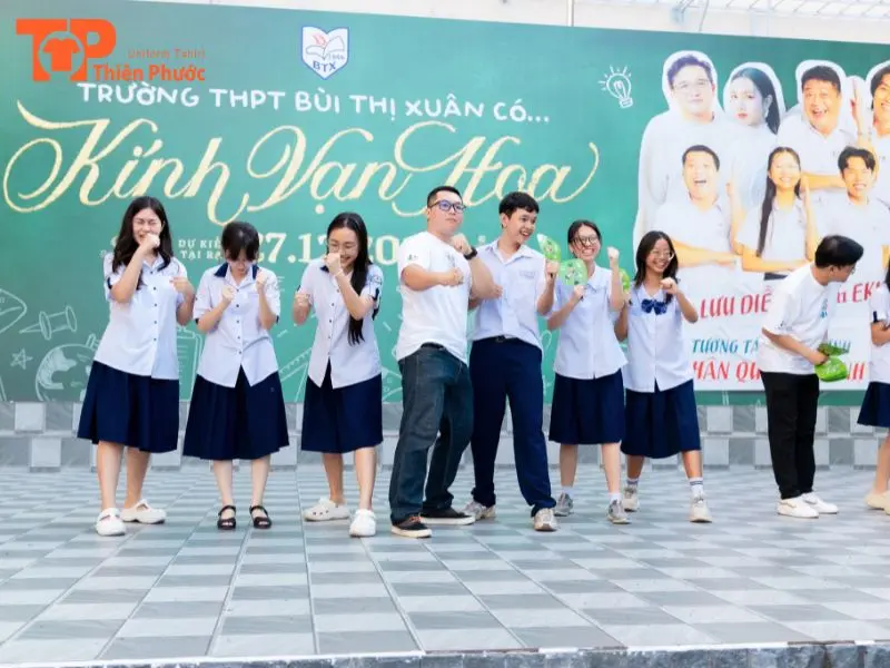 Mẫu Đồng phục trường Bùi Thị Xuân Quận 1 TRẺ TRUNG Thanh lịch 11 Quần âu đồng phục nam sinh lịch sự, trẻ trung