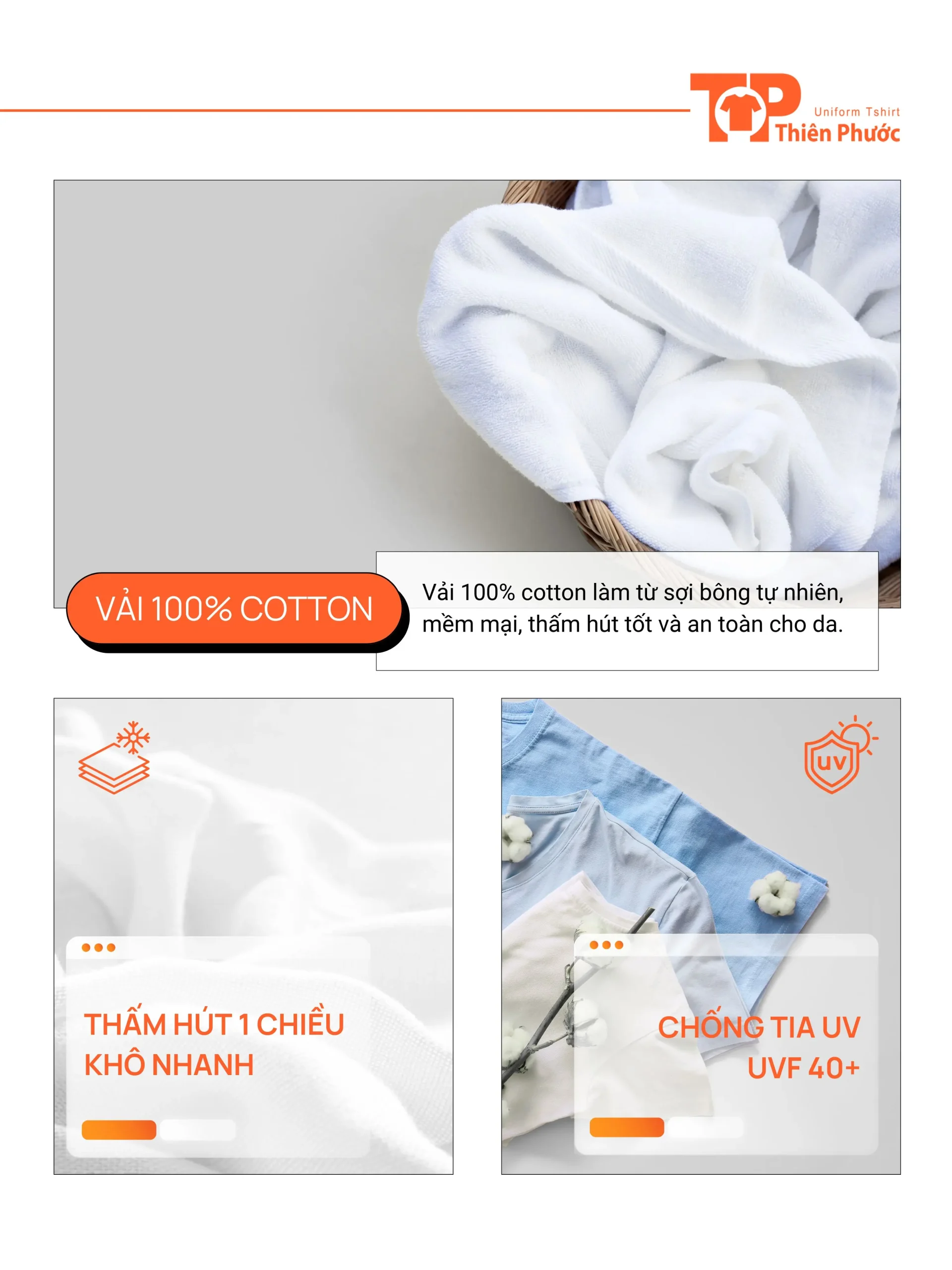Vải cotton 100% cao cấp mềm mịn