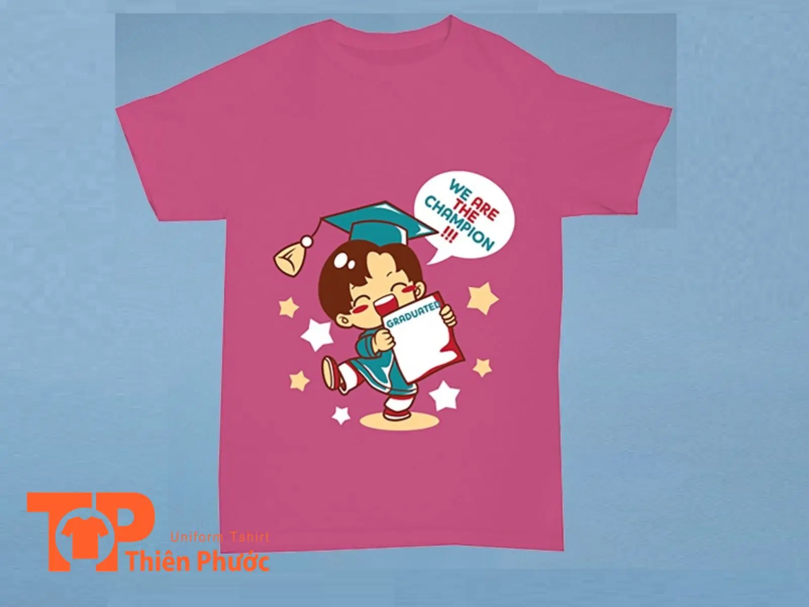 Mẫu logo áo lớp hình chibi cậu bé dễ thương