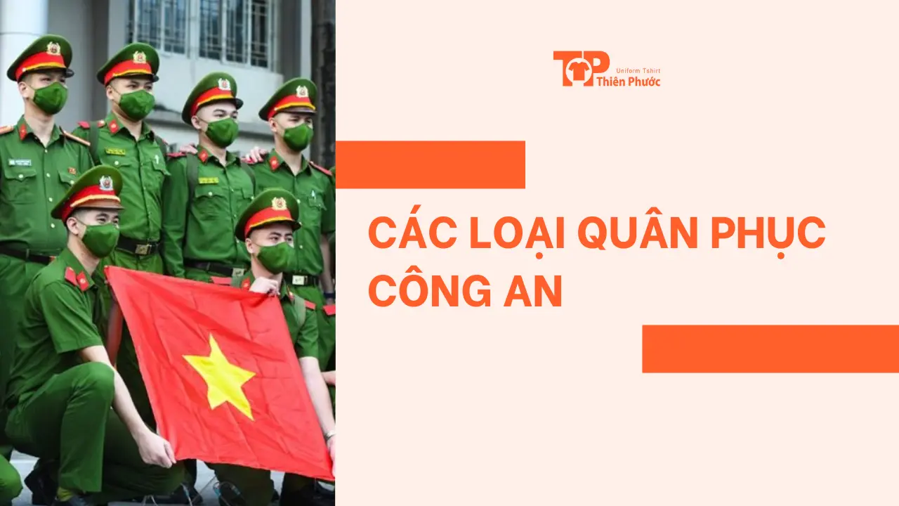 Các loại quân phục công an nhân dân Việt Nam với thiết kế thống nhất và nghiêm trang.