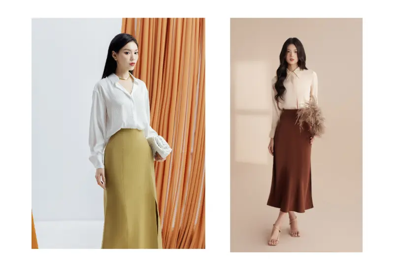 Linh hoạt từ công sở đến dạo phố, áo sơ mi cổ tròn dễ dàng kết hợp với nhiều trang phục để tạo nên phong cách độc đáo.