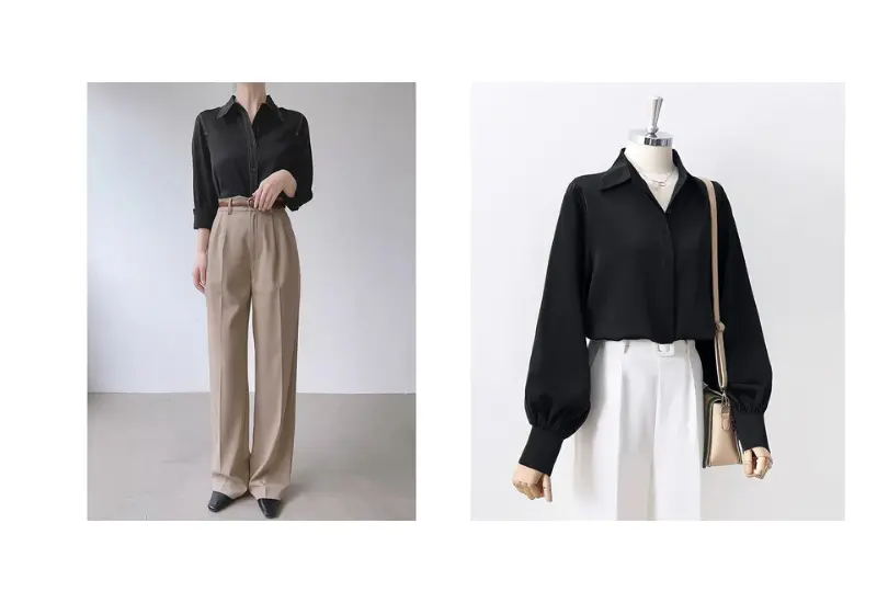 Sơ mi đen phối quần gì nữ – gợi ý mix & match thanh lịch và thời thượng 22 Tip phối màu & phụ kiện khi mặc sơ mi đen.