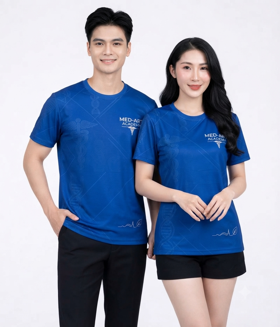 Mẫu áo thun đồng phục cổ tròn Thiên Phước