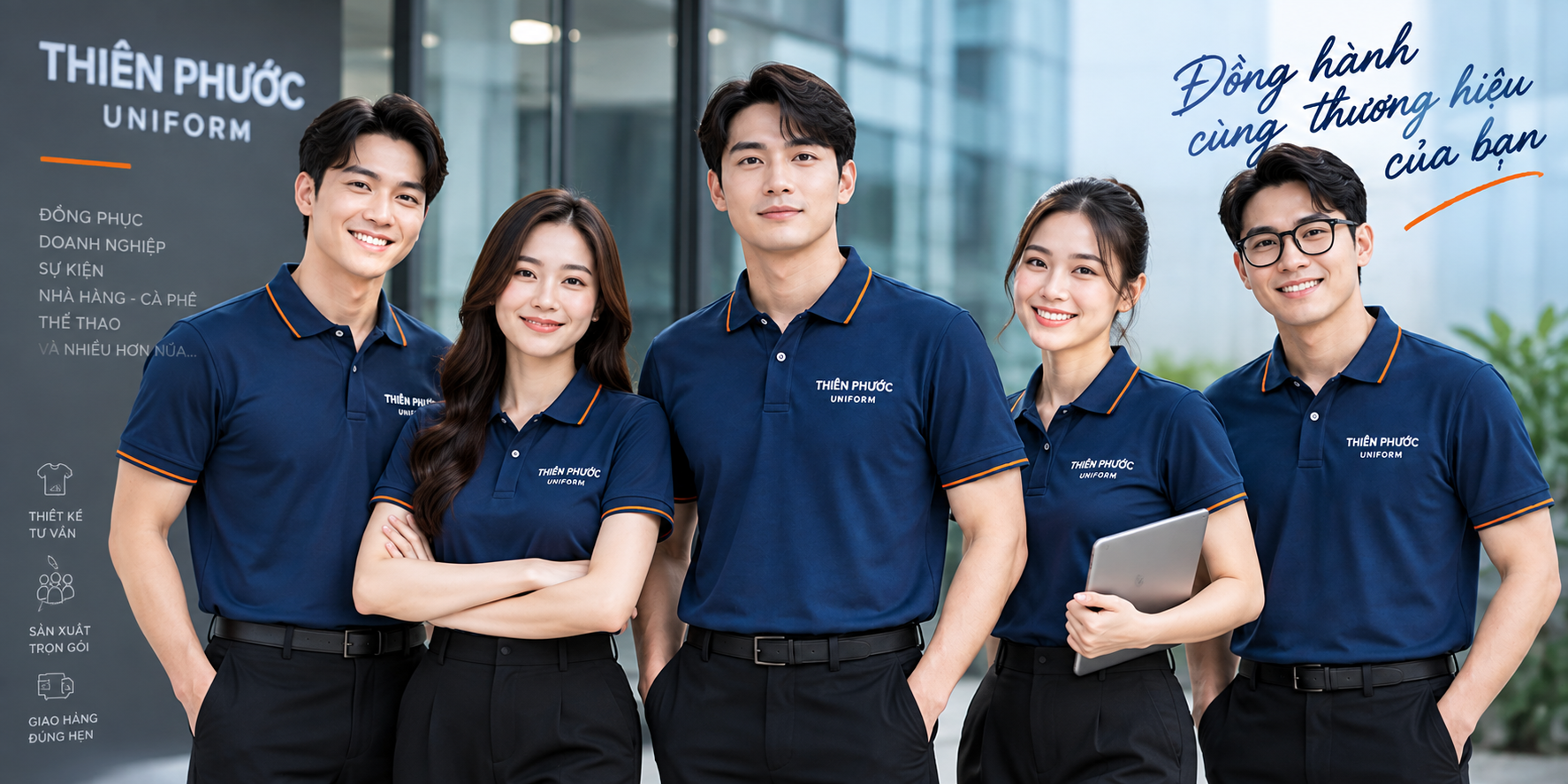 Đồng phục góp phần thể hiện hình ảnh và phong cách của doanh nghiệp