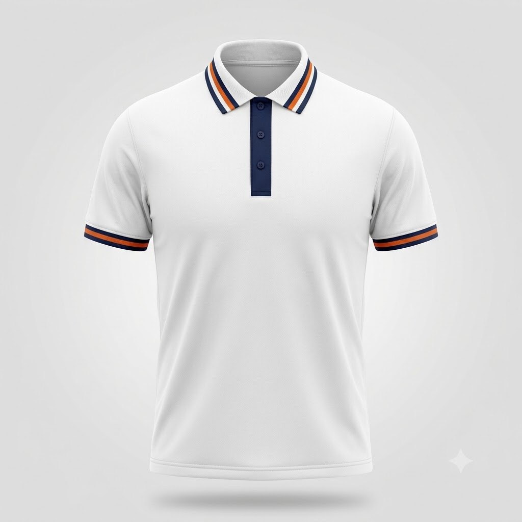 Polo bo cổ, bo tay dệt sọc