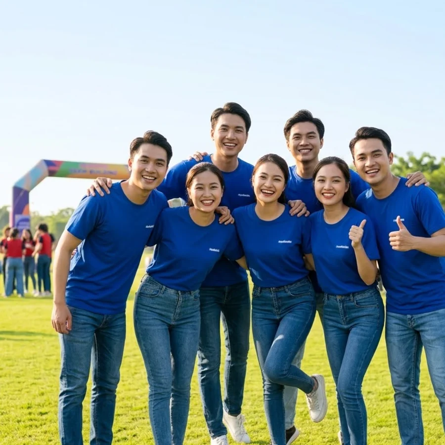 Áo thun team building ngân hàng