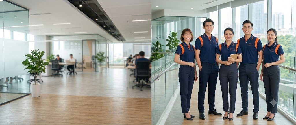 Nhân viên mặc đồng phục công sở văn phòng