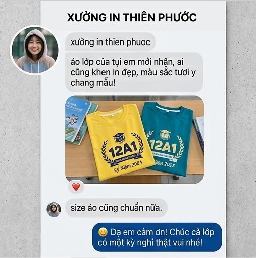 Xưởng In Áo Thun Theo Yêu Cầu Số Lượng Ít Tại TPHCM 20 Khách hàng phản hồi áo in hình hổ sắc nét tại Thiên Phước