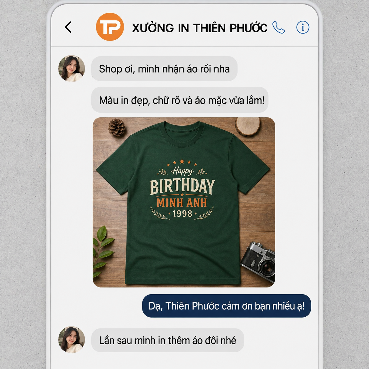 Xưởng In Áo Thun Theo Yêu Cầu Số Lượng Ít Tại TPHCM 24 Feedback khách hàng về áo thun in chữ rõ