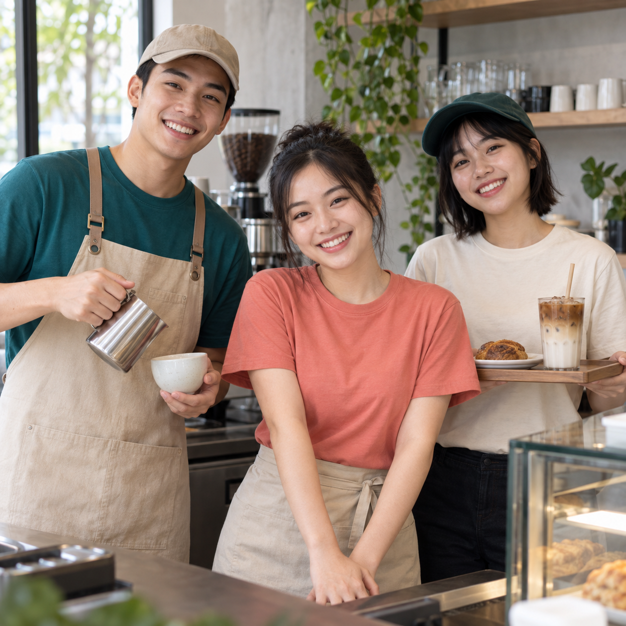 Áo cafe phối màu thương hiệu