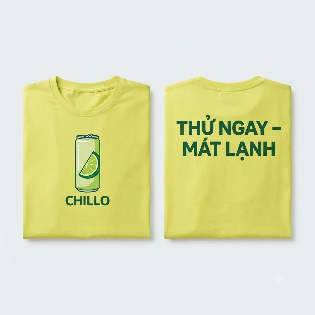 Áo thun quảng cáo màu vàng