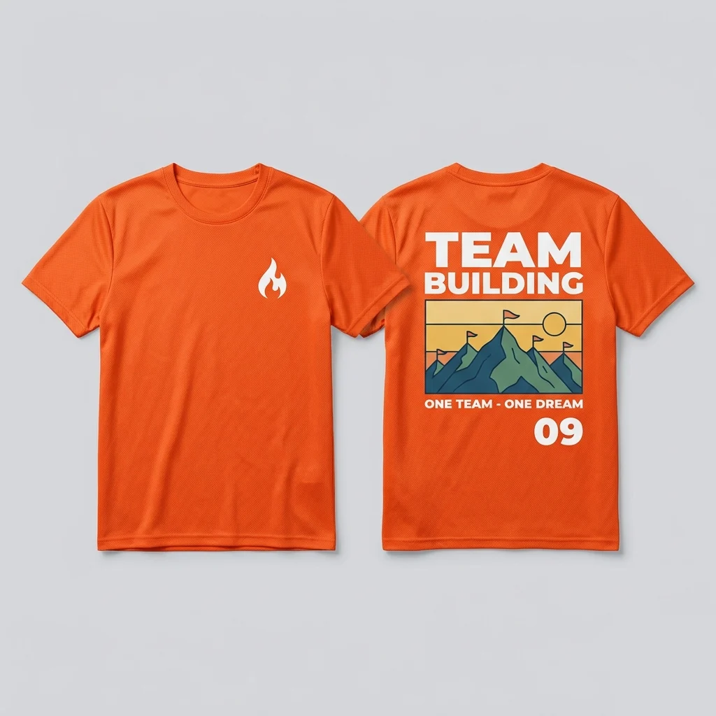 Áo team building in tên, số thành viên