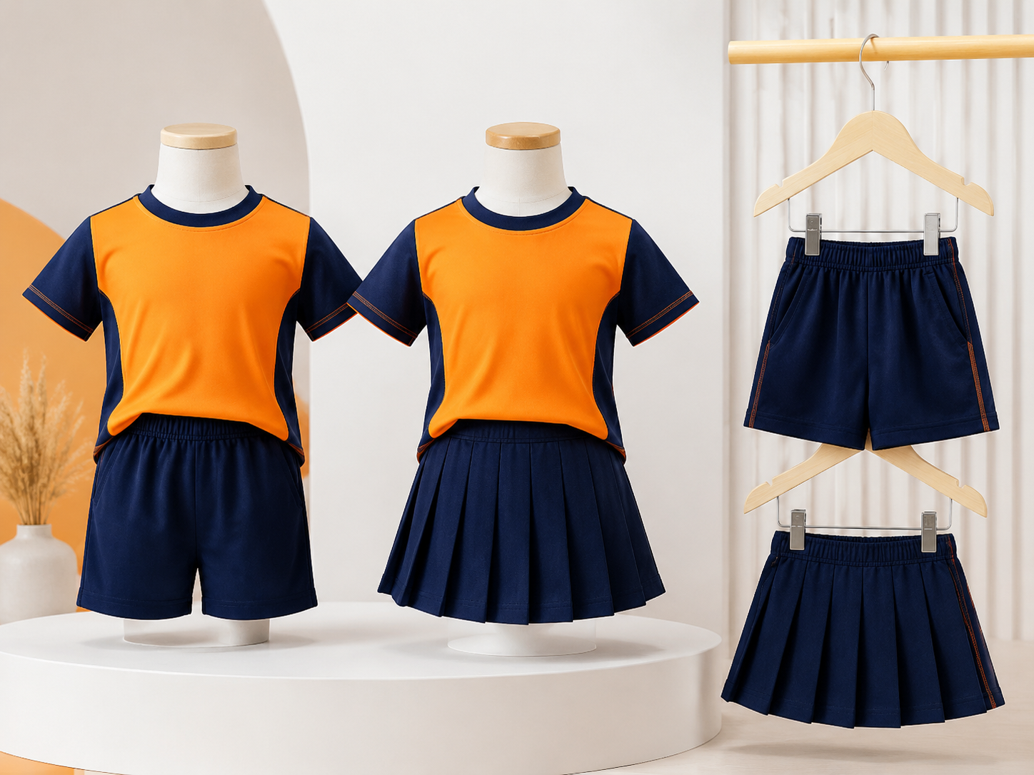 MN-11 Cổ tròn cam navy