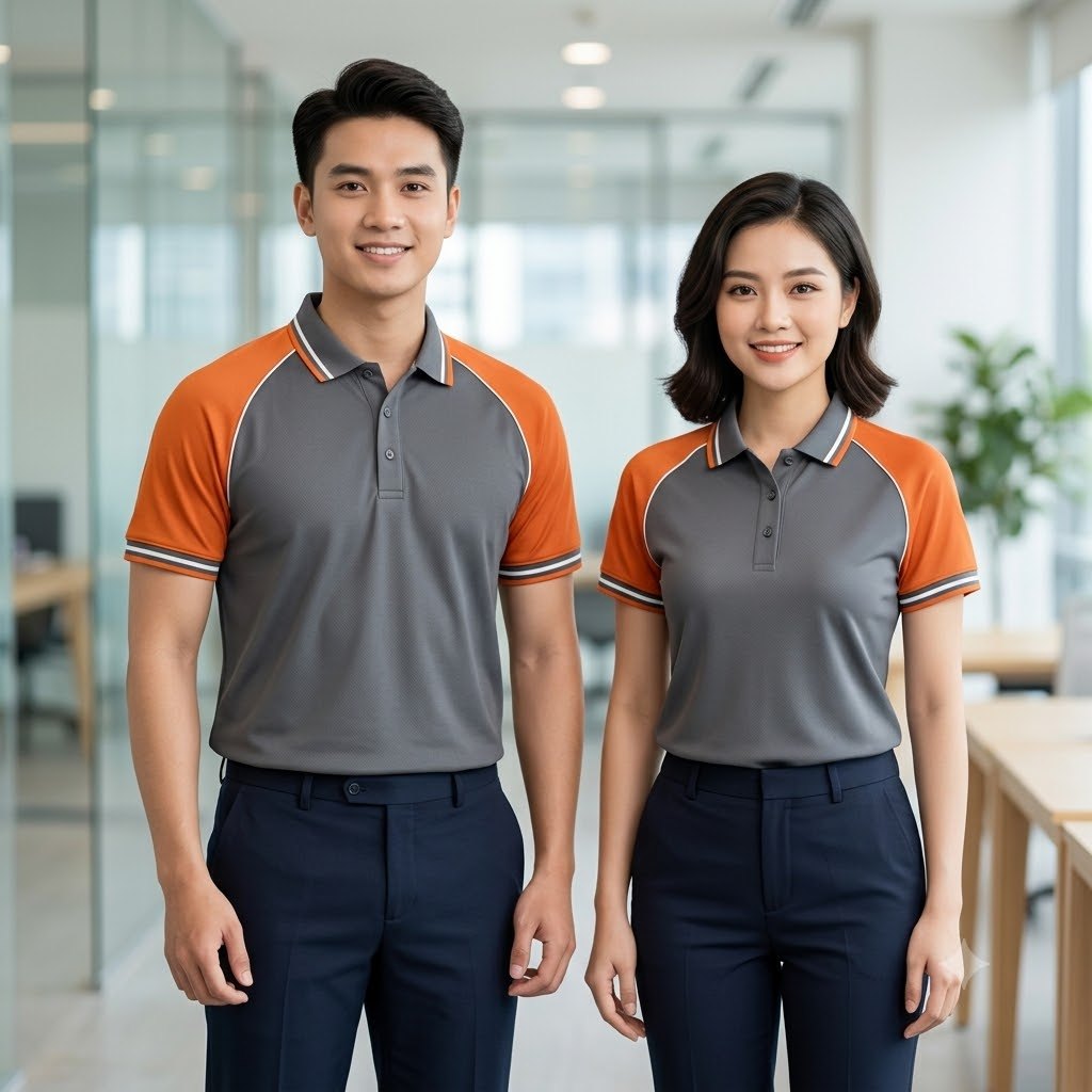 Polo phối tay raglan