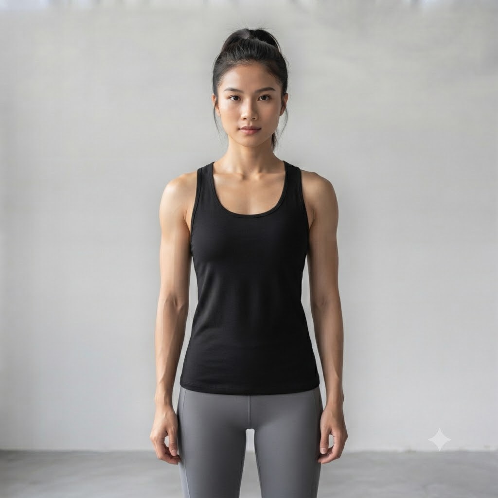 Phôi áo ba lỗ trơn đen