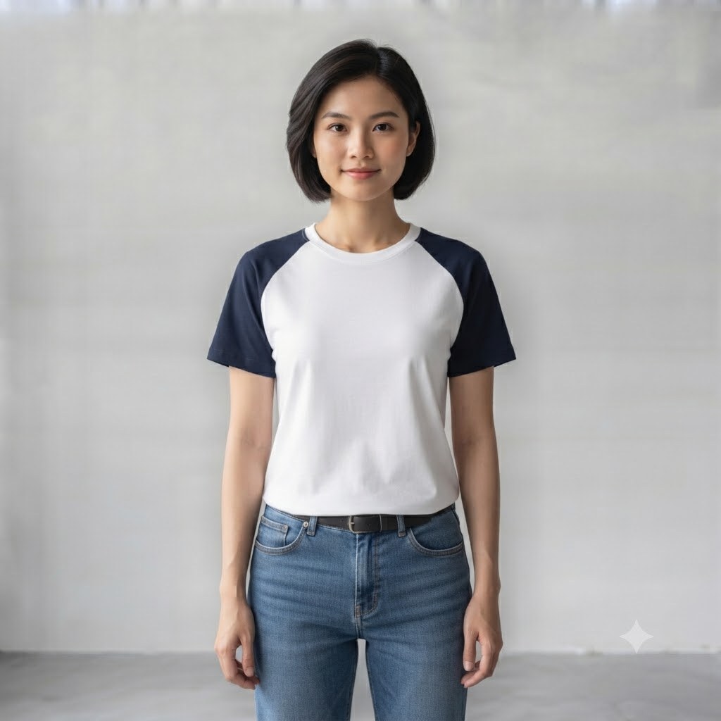 Áo raglan tay phối