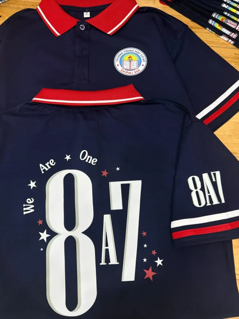 In Chữ Lên Áo Thun Theo Yêu Cầu: Chọn Kỹ Thuật, Font Chữ & Kích Thước Chuẩn 20 In chữ số tên lớp trên áo polo – Đồng Phục Thiên Phước