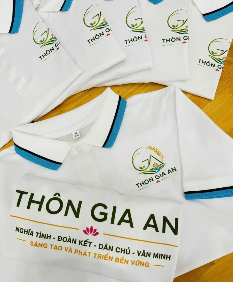 In Chữ Lên Áo Thun Theo Yêu Cầu: Chọn Kỹ Thuật, Font Chữ & Kích Thước Chuẩn 30 In chữ tên đơn vị và khẩu hiệu – Đồng Phục Thiên Phước