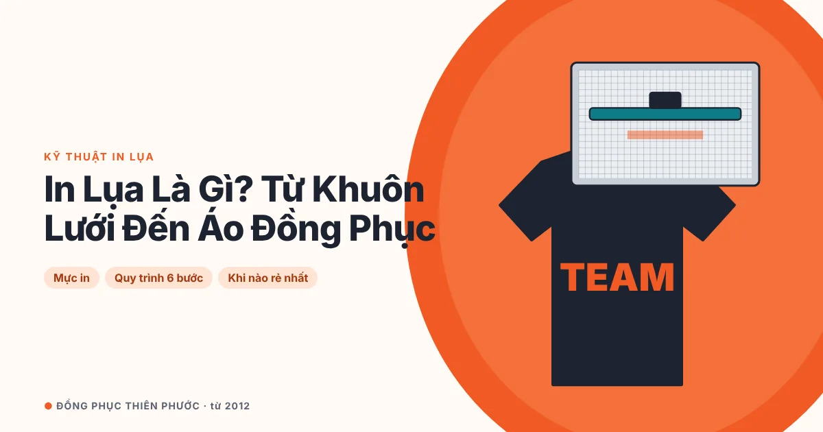 In Lụa Là Gì? Nguyên Lý, Quy Trình & Cách Ứng Dụng In Lụa Cho Áo Đồng Phục 12 In lụa áo thun đồng phục bằng khung lưới và dao gạt mực tại xưởng