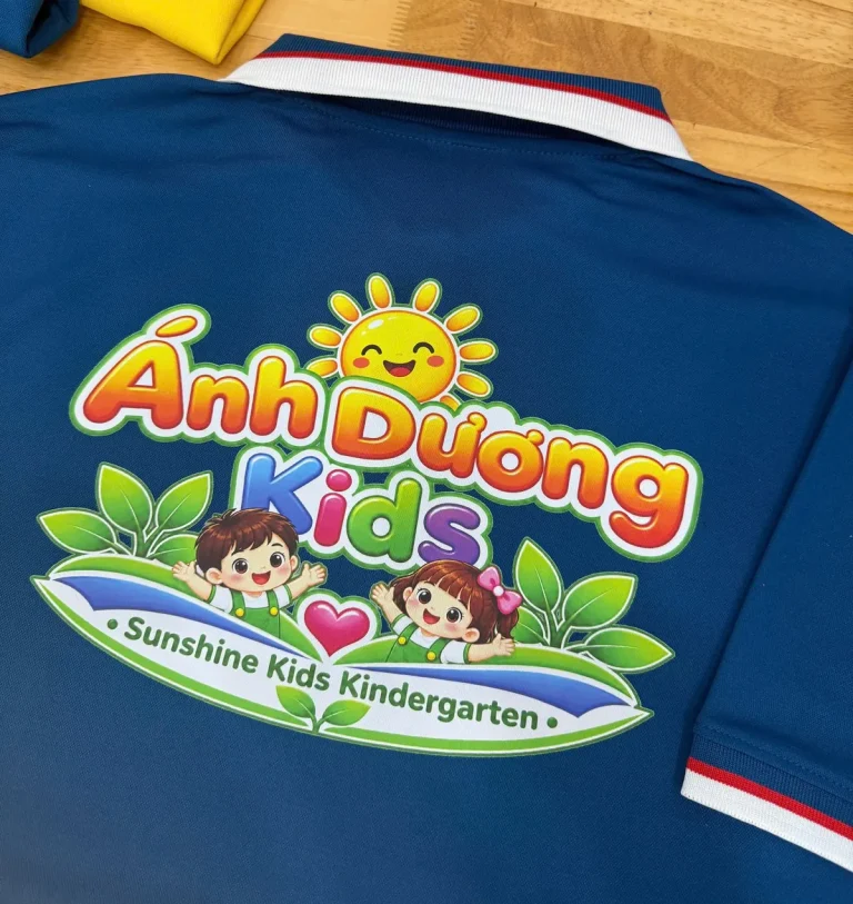 In PET Là Gì? Toàn Tập Về In DTF Cho Áo Thun & Đồng Phục 26 In PET logo trường mầm non – Đồng Phục Thiên Phước
