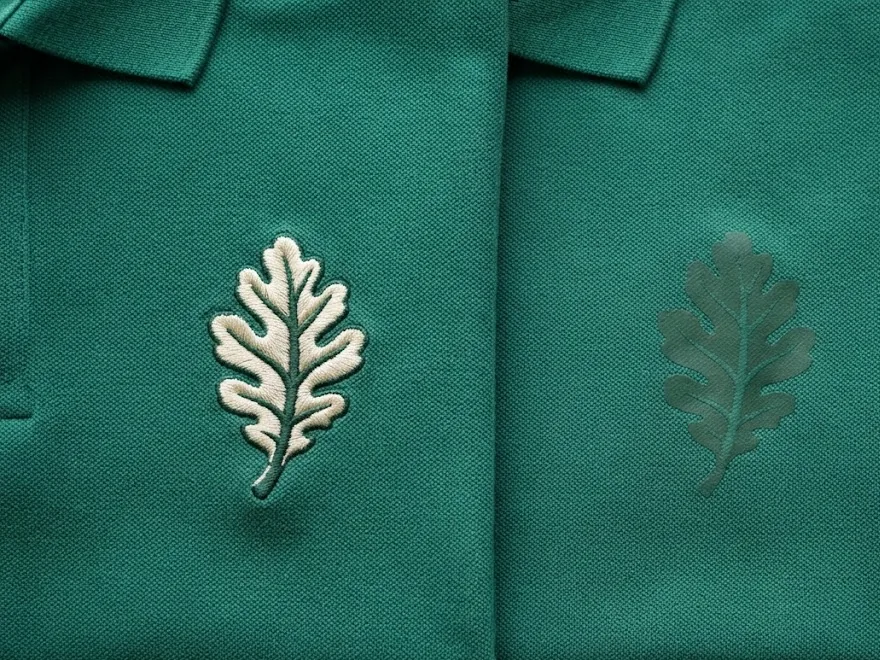 Thêu Logo Lên Áo Đồng Phục: Kỹ Thuật Thêu Vi Tính, Kích Thước & Vị Trí Chuẩn 35 So sánh logo thêu và logo in – Đồng Phục Thiên Phước