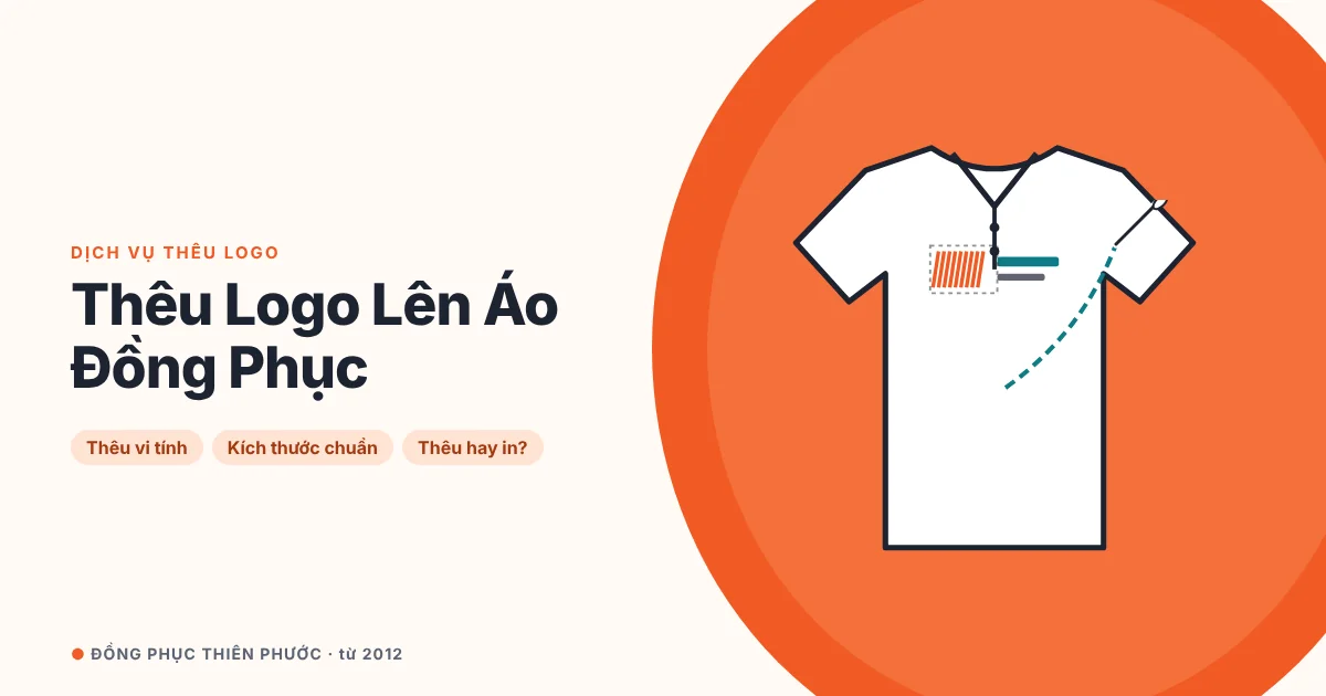 Thêu Logo Lên Áo Đồng Phục: Kỹ Thuật Thêu Vi Tính, Kích Thước & Vị Trí Chuẩn 11 Thêu logo lên áo polo đồng phục bằng máy thêu vi tính tại xưởng Thiên Phước